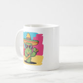 Happy Cactus Fiesta Cartoon – Mexican Desert Fun Kaffeetasse (Vorderseite Links)
