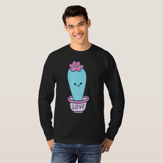 Happy Cactus Liebe Pot T-Shirt (Vorne ganz)