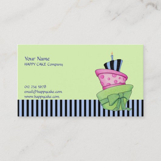 Happy Cake Business Card Visitenkarte (Vorderseite)