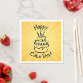 Happy Cake Day Button Serviette (Beispiel)