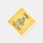 Happy Cake Day Button Serviette (Ecke)