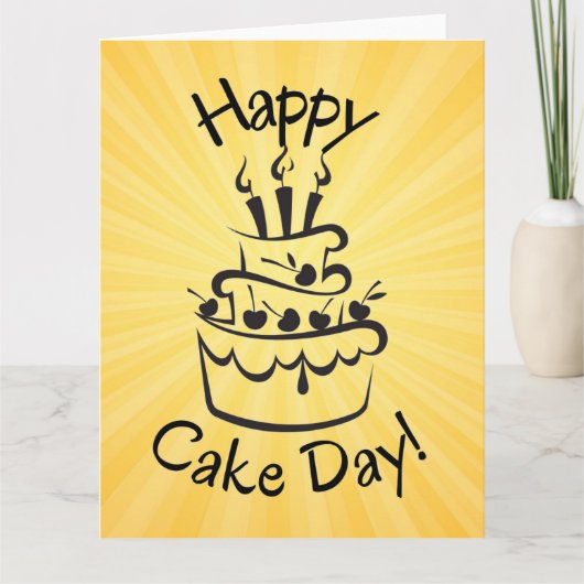 Happy Cake Day Notecard Dankeskarte (Vorderseite)