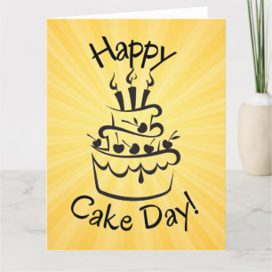 Happy Cake Day Notecard Dankeskarte