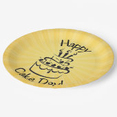 Happy Cake Day Paper Plate Pappteller (Schrägansicht)