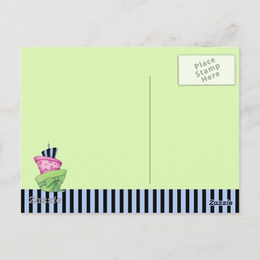 Happy Cake Postcard Postkarte (Rückseite)