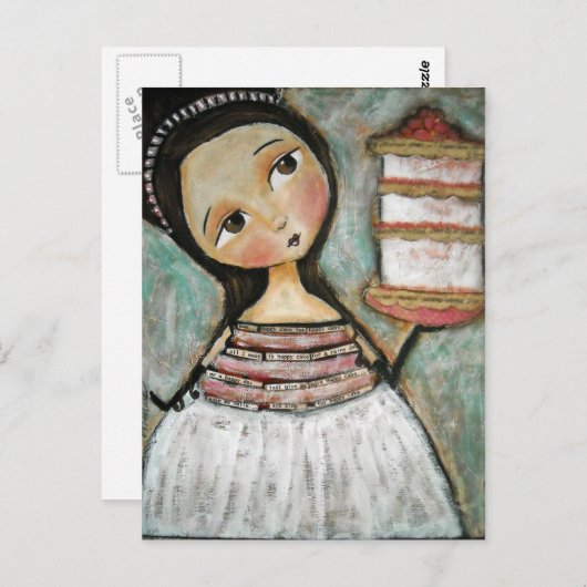 Happy Cake Postkarte (Vorne/Hinten)