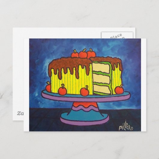 Happy Cake Postkarte (Vorne/Hinten)