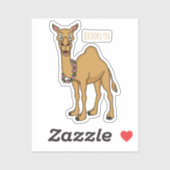 Happy Camel Cartoon Illustration Aufkleber (Blatt)