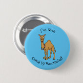 Happy Camel Cartoon Illustration Button (Vorne & Hinten)