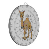 Happy camel cartoon illustration dartscheibe (Vorderseite Links)