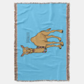 Happy Camel Cartoon Illustration Decke (Vorderseite Vertikal)