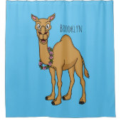 Happy Camel Cartoon Illustration Duschvorhang (Vorderseite)
