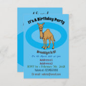 Happy Camel Cartoon Illustration Einladung (Vorne/Hinten)