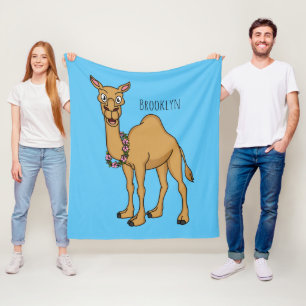 Happy Camel Cartoon Illustration Fleecedecke