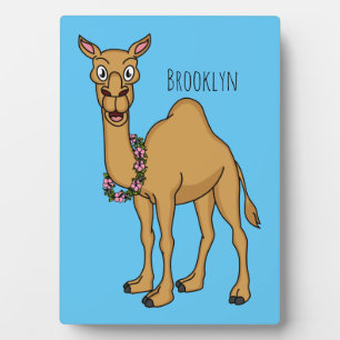 Happy Camel Cartoon Illustration Fotoplatte