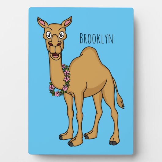 Happy Camel Cartoon Illustration Fotoplatte (Vorderseite)