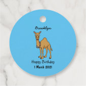 Happy Camel Cartoon Illustration Geschenkanhänger (Rückseite)