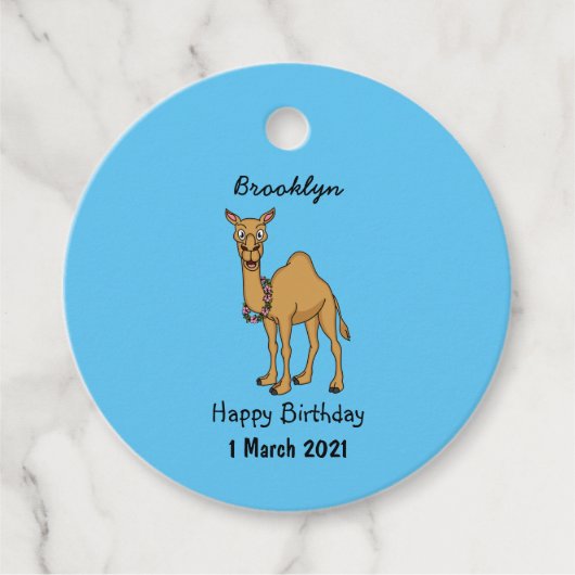 Happy Camel Cartoon Illustration Geschenkanhänger (Vorderseite)