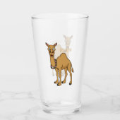 Happy Camel Cartoon Illustration Glas (Vorderseite)
