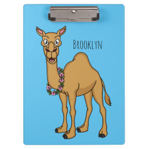 Happy Camel Cartoon Illustration Klemmbrett