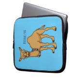 Happy Camel Cartoon Illustration Laptopschutzhülle (Vorderseite Links)