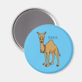 Happy Camel Cartoon Illustration Magnet (Vorderseite/Rückseite)