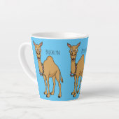 Happy Camel Cartoon Illustration Milchtasse (Linke Ecke)