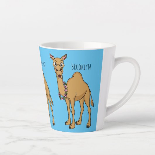 Happy Camel Cartoon Illustration Milchtasse (Rechts)