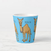 Happy Camel Cartoon Illustration Milchtasse (Vorderseite)