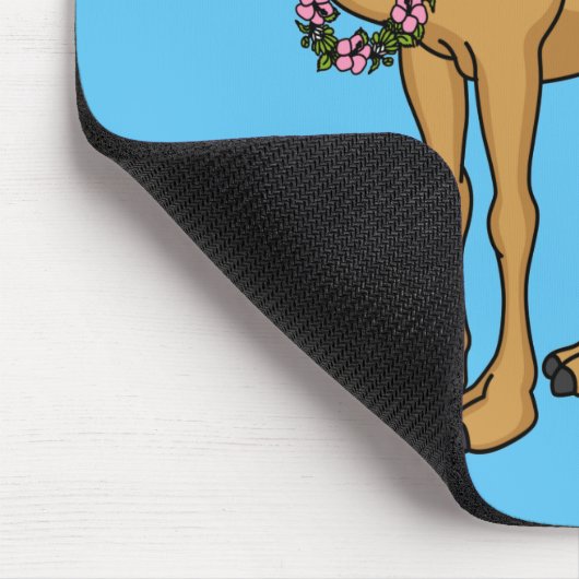 Happy Camel Cartoon Illustration Mousepad (Ecke)
