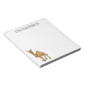 Happy Camel Cartoon Illustration Notizblock (angewinkelt)