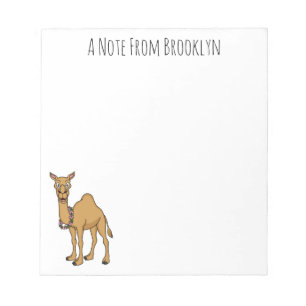 Happy Camel Cartoon Illustration Notizblock