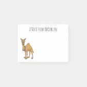 Happy Camel Cartoon Illustration Post-it Klebezettel (Vorderseite)
