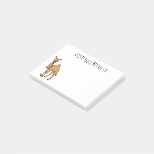 Happy Camel Cartoon Illustration Post-it Klebezettel (angewinkelt)