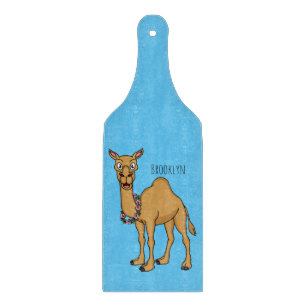 Happy camel cartoon illustration schneidebrett
