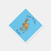 Happy Camel Cartoon Illustration Serviette (Ecke)