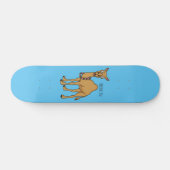 Happy Camel Cartoon Illustration Skateboard (Horizontal)
