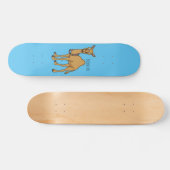 Happy Camel Cartoon Illustration Skateboard (Horizontal)
