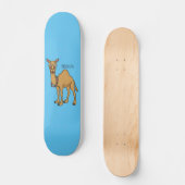 Happy Camel Cartoon Illustration Skateboard (Vorderseite)