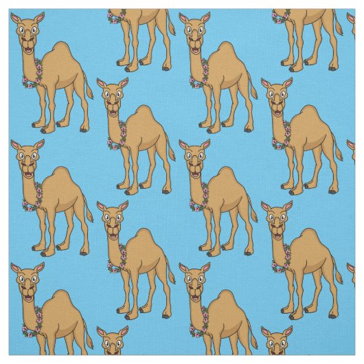Happy Camel Cartoon Illustration Stoff (Muster)