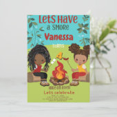 Happy Camper 1 Geburtstag Einladungskarte Einladung (Stehend Vorderseite)