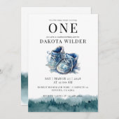 Happy Camper 1. Geburtstag Party Einladung (Vorne/Hinten)