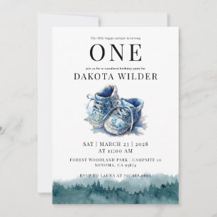 Happy Camper 1. Geburtstag Party Einladung