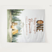 Happy Camper 1st Birthday Photo Backdrop Wandteppich (Vorderseite (Horizontal))