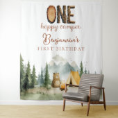 Happy Camper 1st Birthday Photo Backdrop Wandteppich (Beispiel)