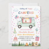 Happy Camper 2. Geburtstag Einladung (Vorderseite)