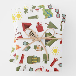 Happy Camper Adventure Birthday Geschenkpapier Set