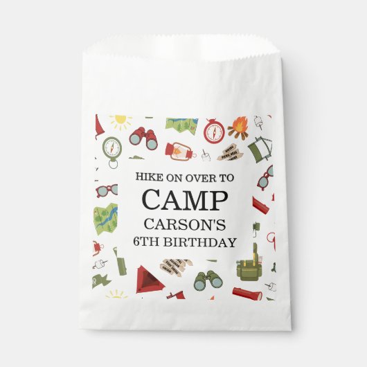 Happy Camper Adventure Birthday Geschenktütchen (Vorderseite)