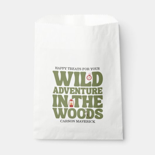 Happy Camper Adventure Birthday Geschenktütchen (Vorderseite)