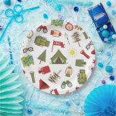 Happy Camper Adventure Birthday Pappteller (Party)